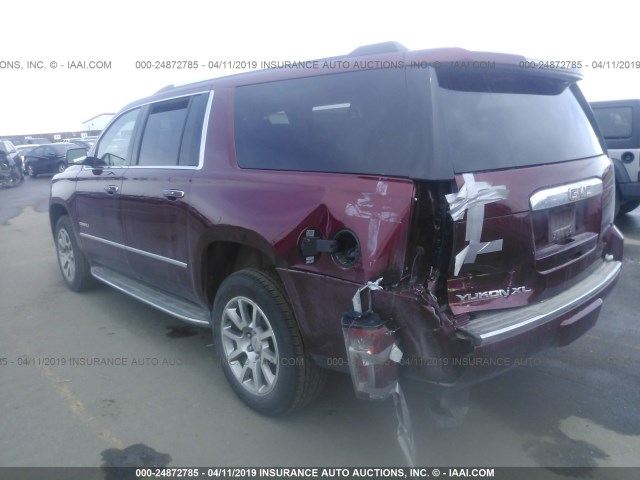 1GKS2HKJ1KR206132 - 2019 GMC YUKON XL DENALI RED photo 3