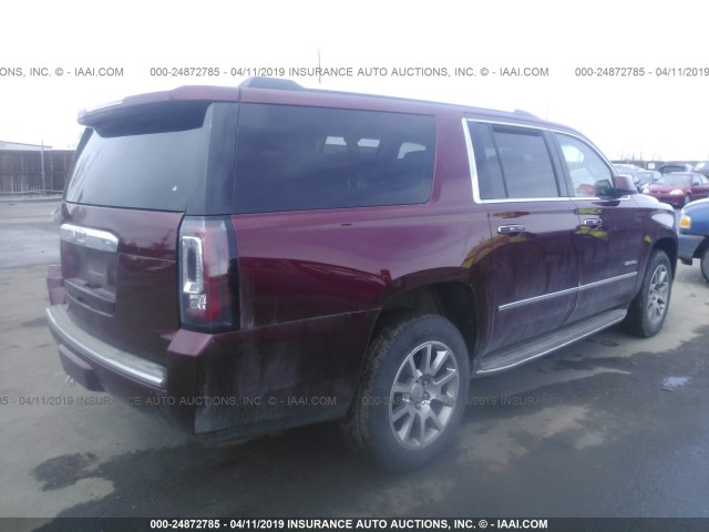 1GKS2HKJ1KR206132 - 2019 GMC YUKON XL DENALI RED photo 4