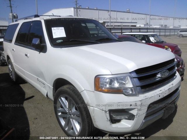 1FMJK1LT6FEF12752 - 2015 FORD EXPEDITION EL PLATINUM WHITE photo 1