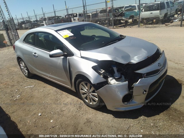 KNAFX6A87F5299329 - 2015 KIA FORTE EX SILVER photo 1