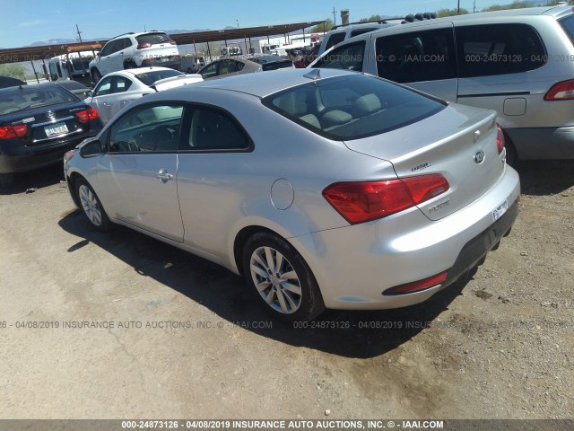 KNAFX6A87F5299329 - 2015 KIA FORTE EX SILVER photo 3