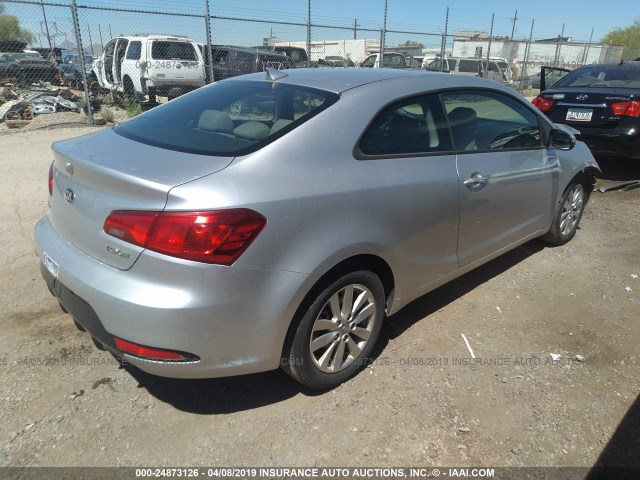 KNAFX6A87F5299329 - 2015 KIA FORTE EX SILVER photo 4