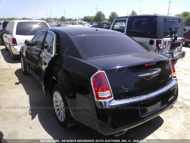 2C3CCAAG3DH577651 - 2013 CHRYSLER 300 BLACK photo 3