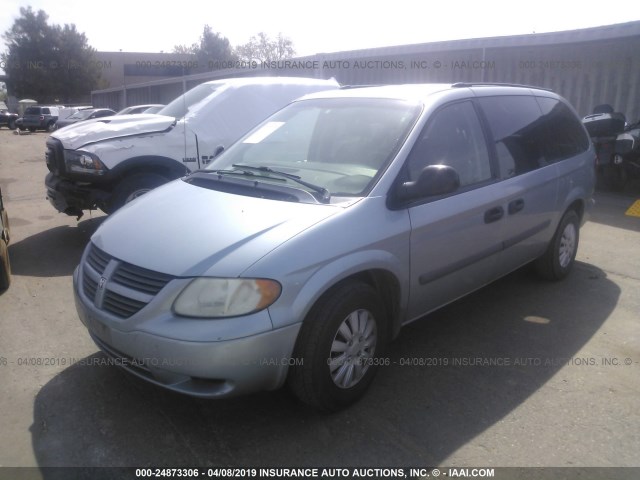 1D4GP24RX5B252321 - 2005 DODGE GRAND CARAVAN SE BLUE photo 2