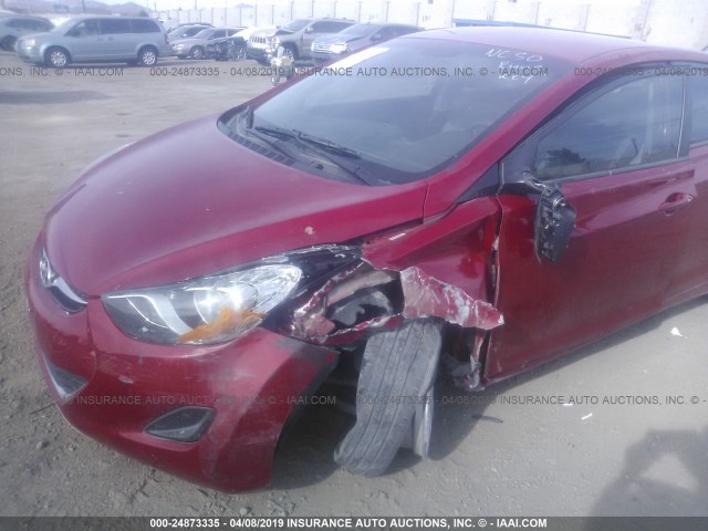 KMHDH4AE7DU967744 - 2013 HYUNDAI ELANTRA GLS/LIMITED RED photo 6