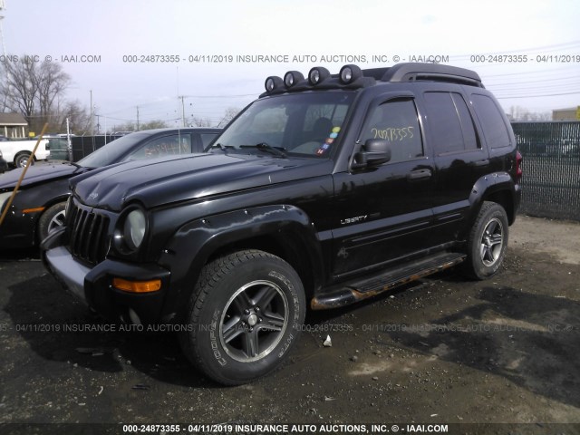 1J4GL38K33W636016 - 2003 JEEP LIBERTY RENEGADE BLACK photo 2