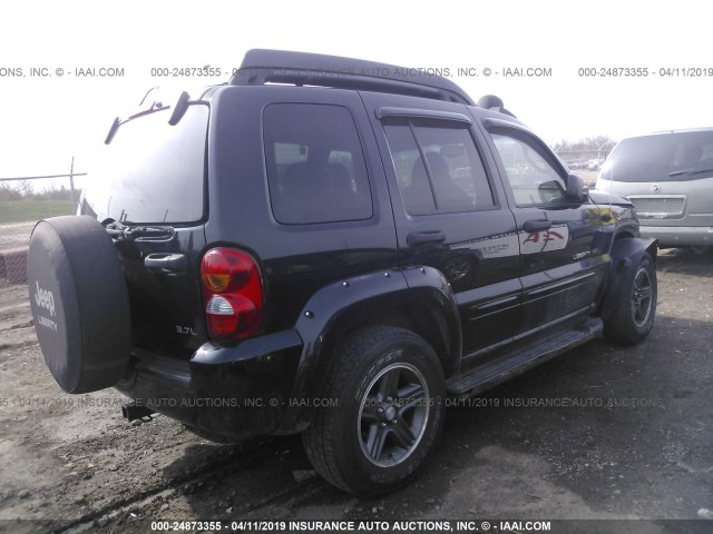 1J4GL38K33W636016 - 2003 JEEP LIBERTY RENEGADE BLACK photo 4