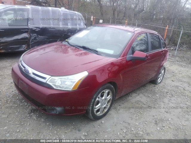 1FAHP36N39W156360 - 2009 FORD FOCUS SES RED photo 2