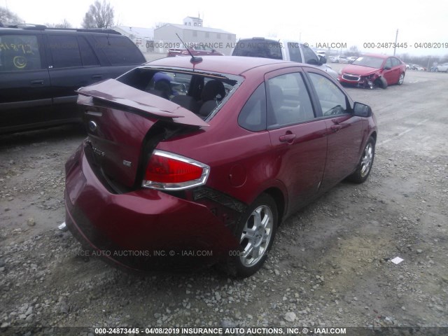 1FAHP36N39W156360 - 2009 FORD FOCUS SES RED photo 4