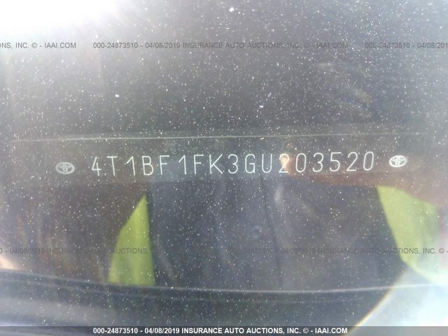 4T1BF1FK3GU203520 - 2016 TOYOTA CAMRY LE/XLE/SE/XSE 香槟色 照片 9