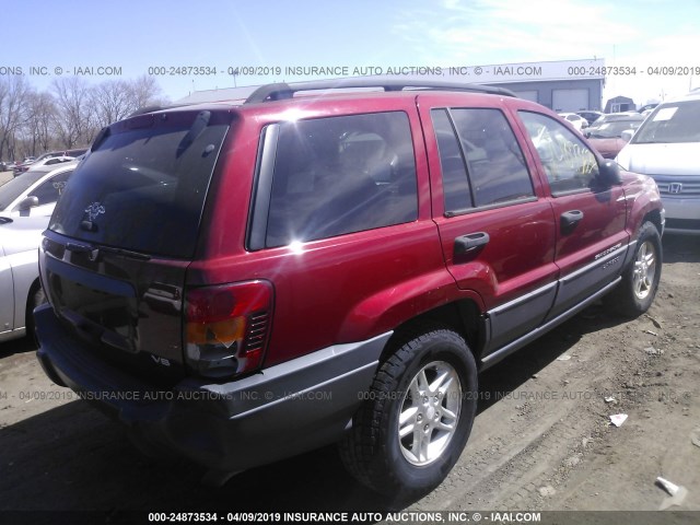 1J4GW48N34C374573 - 2004 JEEP GRAND CHEROKEE LAREDO/COLUMBIA/FREEDOM 红色 照片 4