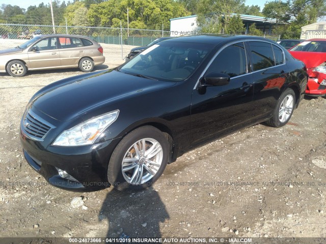 JN1CV6AR1CM972768 - 2012 INFINITI G37 BLACK photo 2