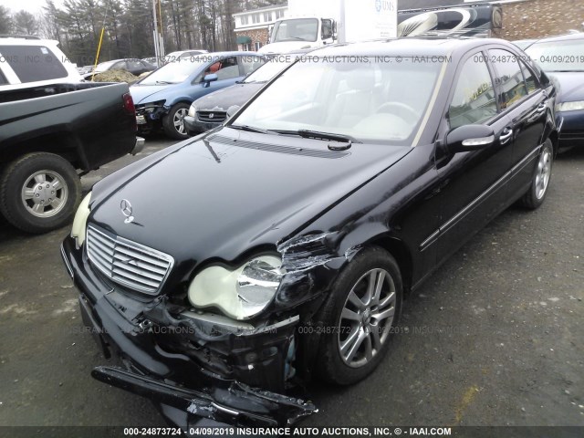 WDBRF84J54F530067 - 2004 MERCEDES-BENZ C 320 4MATIC BLACK photo 2