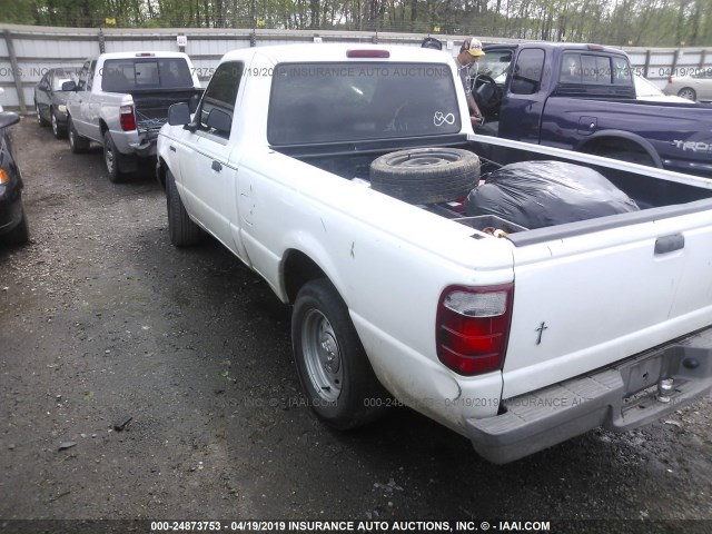 1FTYR10U41TA81537 - 2001 FORD RANGER WHITE photo 3