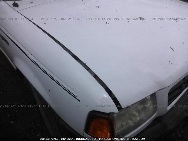 1FTYR10U41TA81537 - 2001 FORD RANGER WHITE photo 6