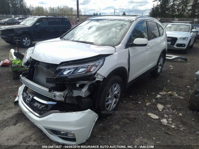 5J6RM4H71GL061221 - 2016 HONDA CR-V EXL WHITE photo 2