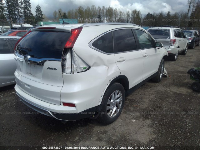 5J6RM4H71GL061221 - 2016 HONDA CR-V EXL WHITE photo 4