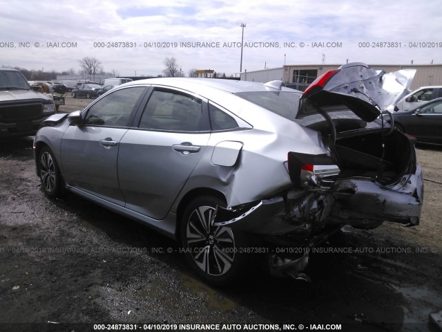 JHMFC1F71JX007896 - 2018 HONDA CIVIC EXL SILVER photo 3