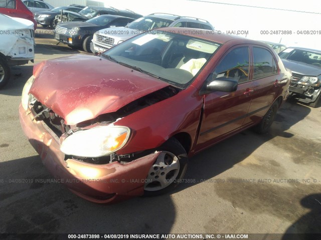 1NXBR32EX6Z592965 - 2006 TOYOTA COROLLA CE/LE/S BURGUNDY photo 2