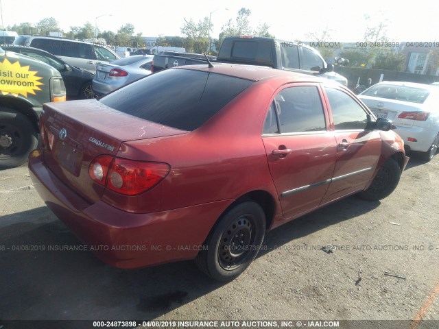 1NXBR32EX6Z592965 - 2006 TOYOTA COROLLA CE/LE/S BURGUNDY photo 4