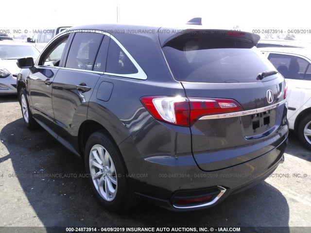 5J8TB3H31GL005984 - 2016 ACURA RDX GRAY photo 3