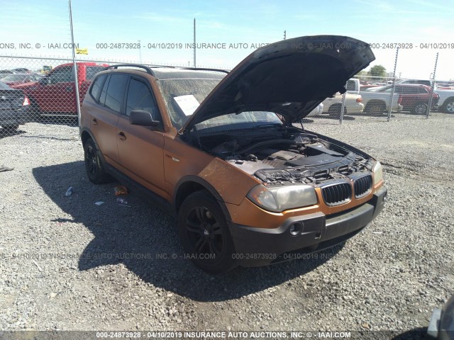 WBXPA934X4WD00054 - 2004 BMW X3 3.0I ORANGE photo 1