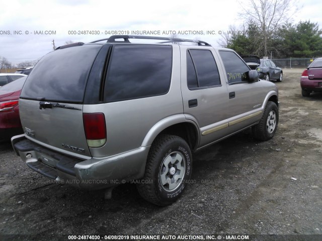 1GNDT13X23K134872 - 2003 CHEVROLET BLAZER TAN photo 4