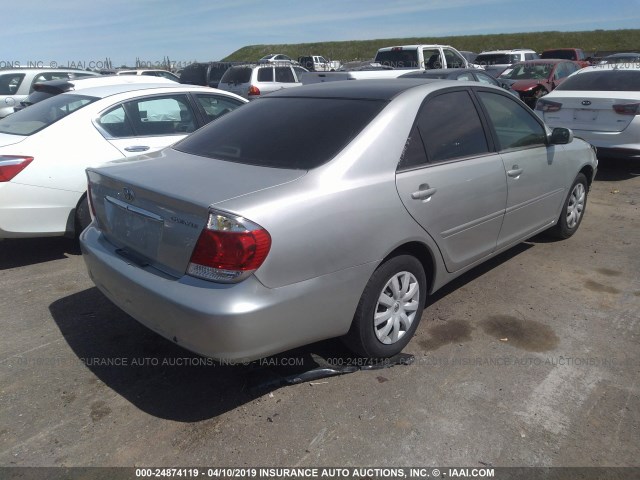 4T1BE32KX5U621476 - 2005 TOYOTA CAMRY LE/XLE/SE SILVER photo 4