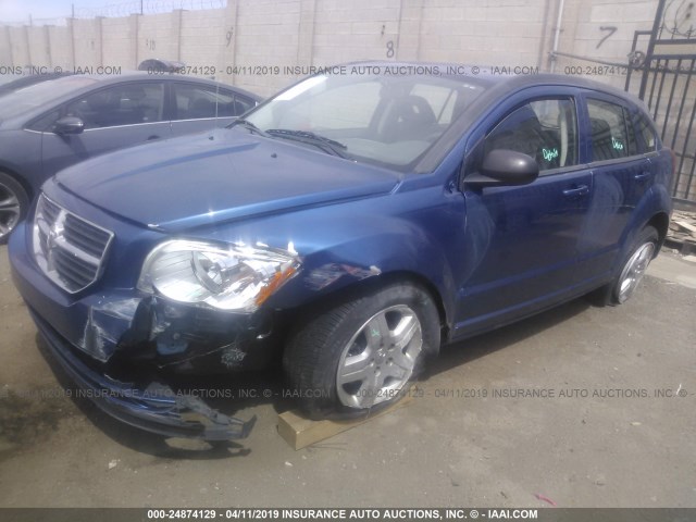 1B3HB48A69D180688 - 2009 DODGE CALIBER SXT BLUE photo 2