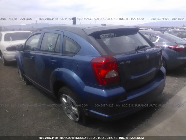 1B3HB48A69D180688 - 2009 DODGE CALIBER SXT BLUE photo 3