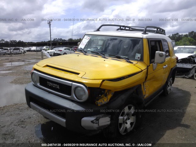 JTEBU11F670012651 - 2007 TOYOTA FJ CRUISER YELLOW photo 2