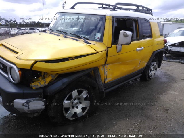 JTEBU11F670012651 - 2007 TOYOTA FJ CRUISER YELLOW photo 6