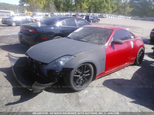 JN1AZ34D83T119817 - 2003 NISSAN 350Z COUPE RED photo 2