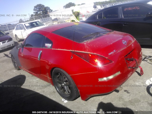 JN1AZ34D83T119817 - 2003 NISSAN 350Z COUPE RED photo 3