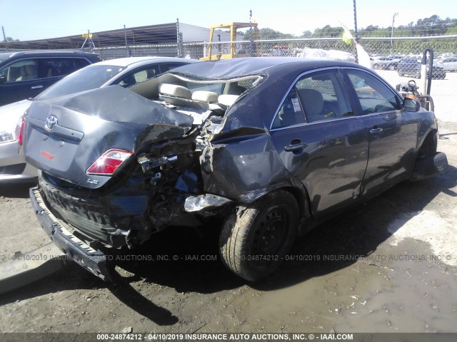 4T1BE46K38U761521 - 2008 TOYOTA CAMRY CE/LE/XLE/SE GRAY photo 4