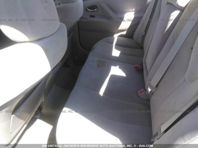 4T1BE46K38U761521 - 2008 TOYOTA CAMRY CE/LE/XLE/SE GRAY photo 8