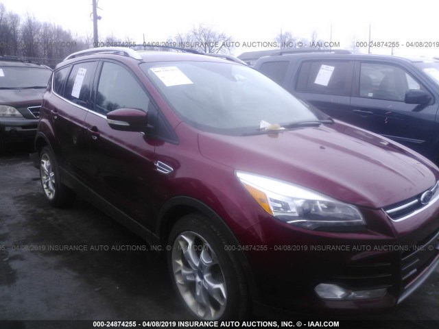 1FMCU9J95DUB89502 - 2013 FORD ESCAPE TITANIUM MAROON photo 1