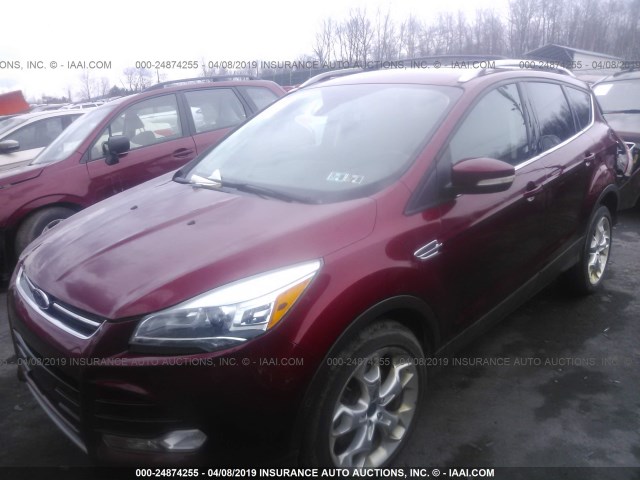 1FMCU9J95DUB89502 - 2013 FORD ESCAPE TITANIUM MAROON photo 2