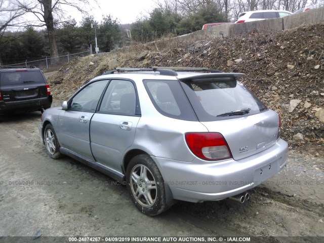 JF1GG29612H812186 - 2002 SUBARU IMPREZA WRX SILVER photo 3