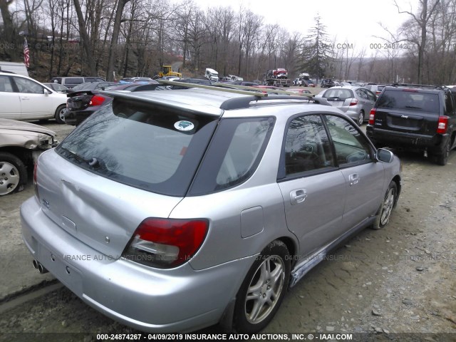 JF1GG29612H812186 - 2002 SUBARU IMPREZA WRX SILVER photo 4