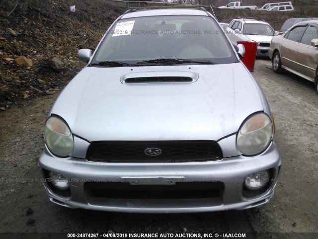 JF1GG29612H812186 - 2002 SUBARU IMPREZA WRX SILVER photo 6