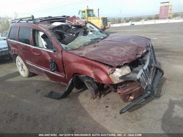 1J8HR68297C627380 - 2007 JEEP GRAND CHEROKEE OVERLAND RED photo 1