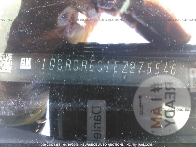 1GCRCREC1EZ275546 - 2014 CHEVROLET SILVERADO C1500 LT WHITE photo 9
