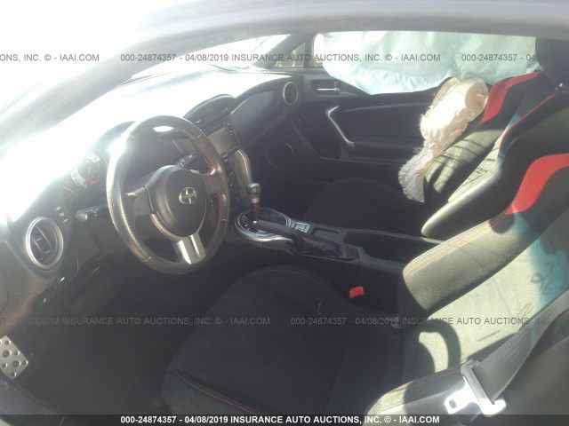 JF1ZNAA17E8700019 - 2014 TOYOTA SCION FR-S WHITE photo 5