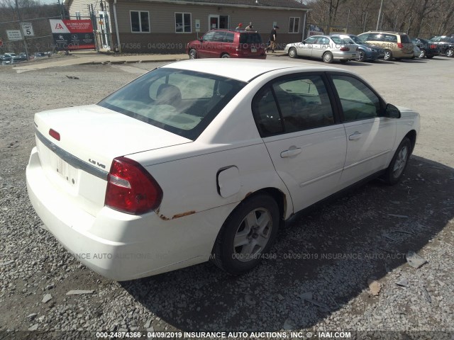 1G1ZT52845F253978 - 2005 CHEVROLET MALIBU LS WHITE photo 4