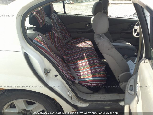 1G1ZT52845F253978 - 2005 CHEVROLET MALIBU LS WHITE photo 8