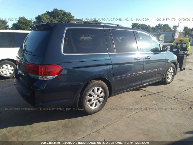 5FNRL38719B048994 - 2009 HONDA ODYSSEY EXL BLUE photo 4