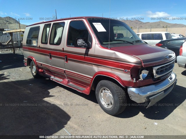 1FDEE1469VHA42263 - 1997 FORD ECONOLINE E150 VAN RED photo 1