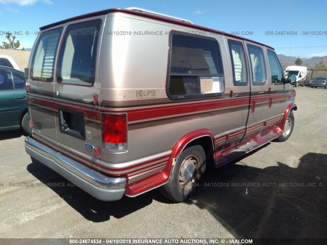 1FDEE1469VHA42263 - 1997 FORD ECONOLINE E150 VAN RED photo 4