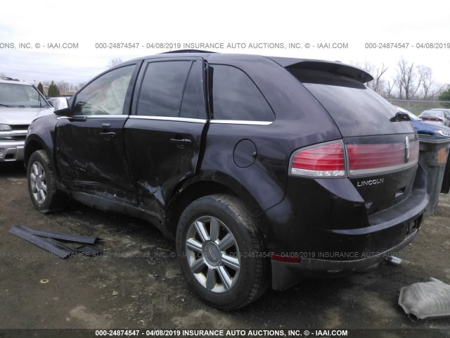 2LMDU68C97BJ26857 - 2007 LINCOLN MKX BLACK photo 3